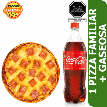 Pizza Americana Familiar + Coca cola