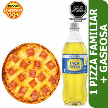 Pizza Americana Familiar + Inca kola