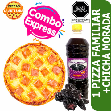 Pizza Americana Familiar + Chicha Morada 900 ml