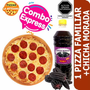 Pizza Salame Familiar + Chicha Morada 900 ml